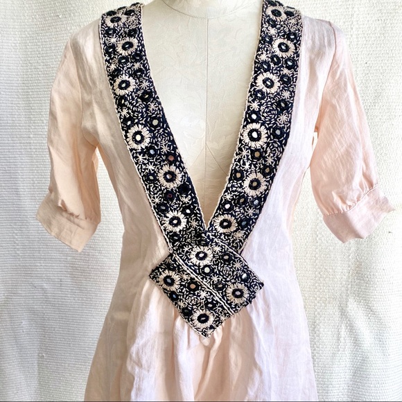 Alice McCall Plunging Embellished Boho Mini Dress - Picture 6 of 8